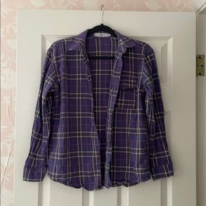 Adika oversized purple flannel